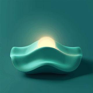 Soft CalmerNow artwork of a glowing light held in a green form