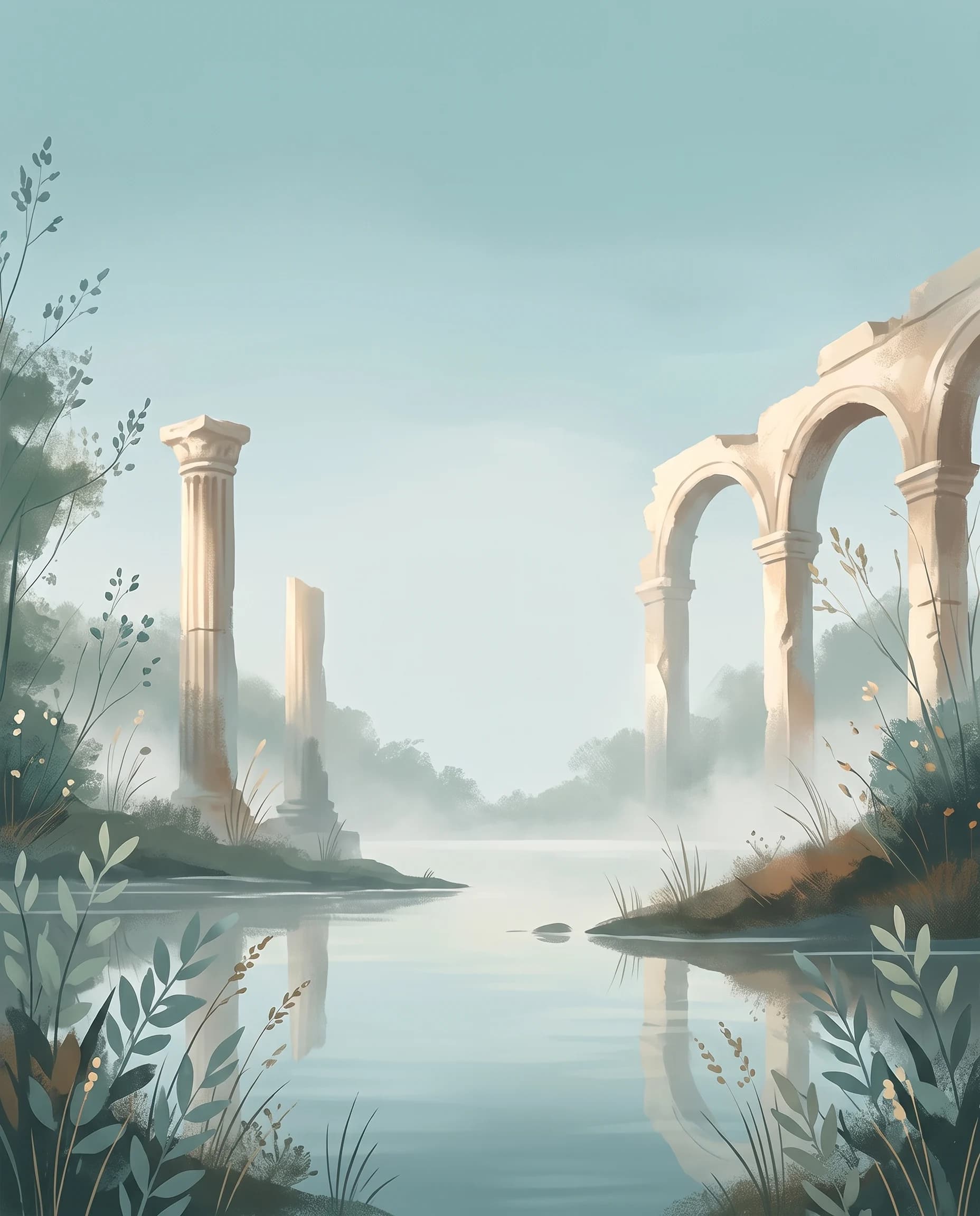CalmerNow Stoic Cards illustration